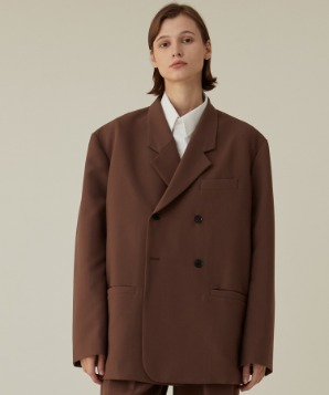 non-normal double blazer brown